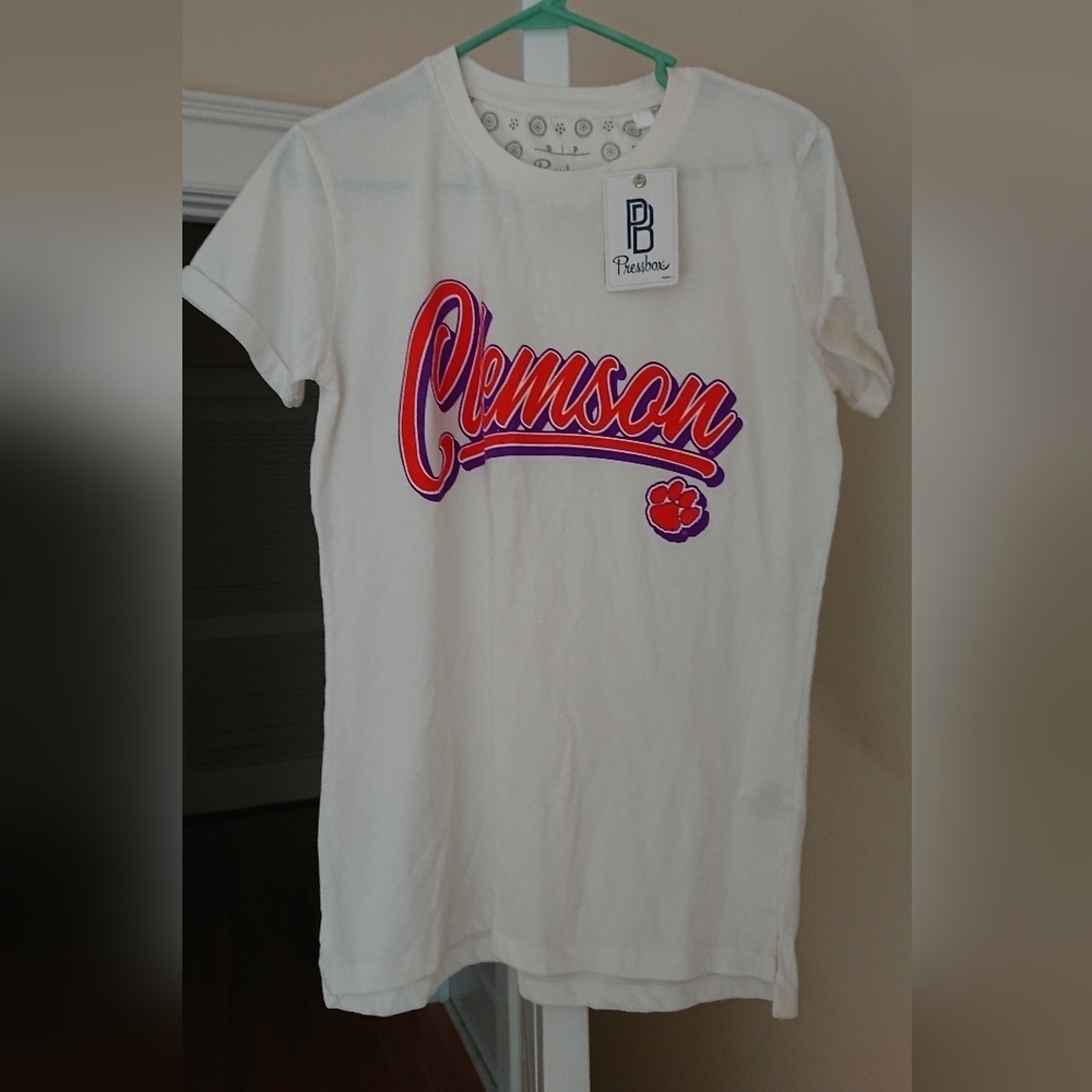 Pressbox White Clemson Graphic BF Tee size S/P - Picture 3 of 13